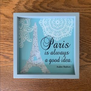 Audrey Hepburn Paris Quote Wall Decoration